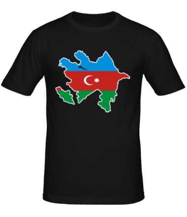 Мужская футболка Azerbaijan map