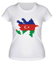 Женская футболка Azerbaijan map фото