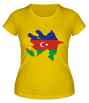 Женская футболка Azerbaijan map