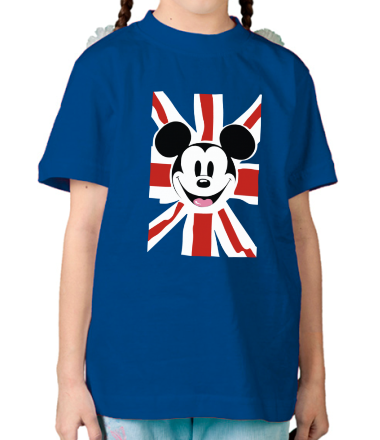 Детская футболка Микки Маус и британский флаг