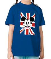 Детская футболка Микки Маус и британский флаг фото