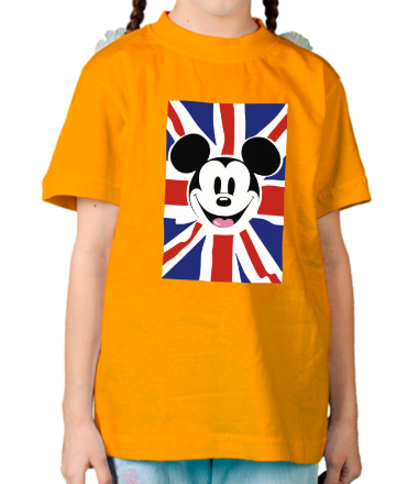 Детская футболка Микки Маус и британский флаг