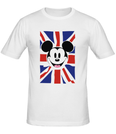 Мужская футболка Микки Маус и британский флаг