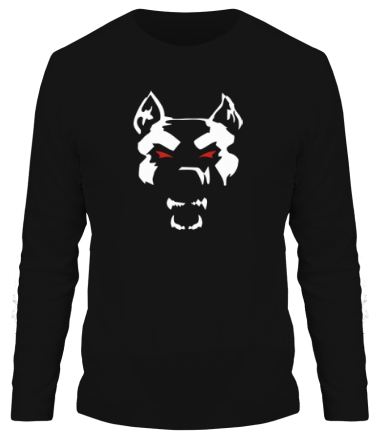 Мужская футболка длинный рукав Злой пёс