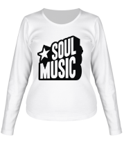 Женская футболка длинный рукав Soul music фото