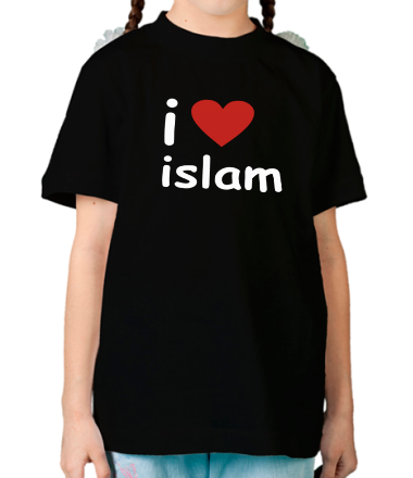 Детская футболка I love islam