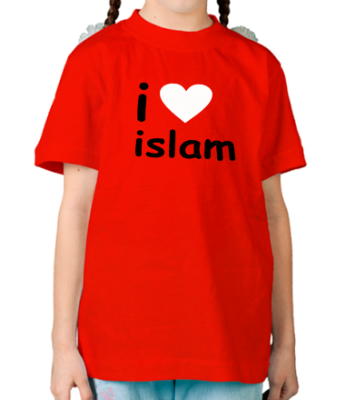 Детская футболка I love islam