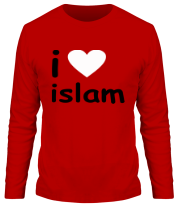 Мужская футболка длинный рукав I love islam фото