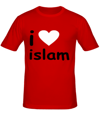 Мужская футболка I love islam