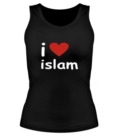 Женская майка борцовка I love islam