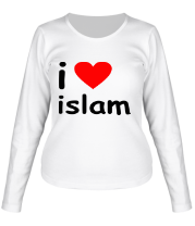 Женская футболка длинный рукав I love islam фото