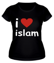 Женская футболка I love islam фото