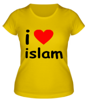 Женская футболка I love islam фото