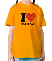 Детская футболка I Love Volleyball фото