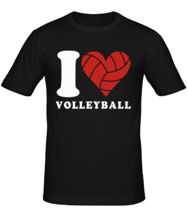 Мужская футболка I Love Volleyball