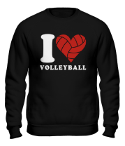 Толстовка без капюшона I Love Volleyball фото