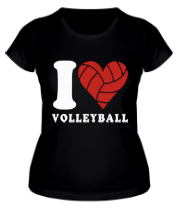 Женская футболка I Love Volleyball фото