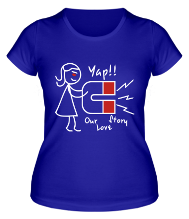 Женская футболка Магнит для сердца (женская) 
