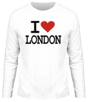 Мужская футболка длинный рукав I Love London фото