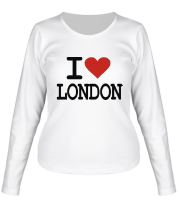Женская футболка длинный рукав I Love London фото