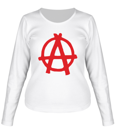 Женская футболка длинный рукав Анархия