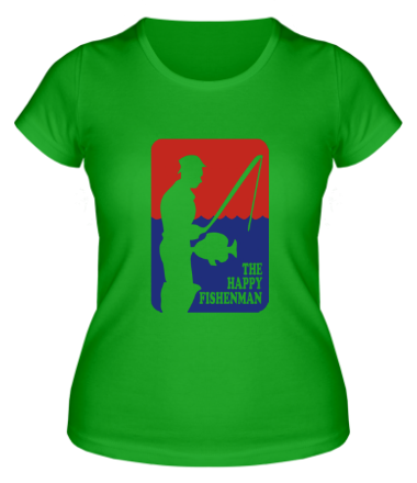 Женская футболка Счастливый рыбак
