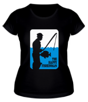 Женская футболка Счастливый рыбак фото