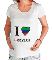 Футболка для беременных I love Dagestan