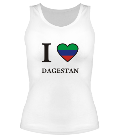 Женская майка борцовка I love Dagestan