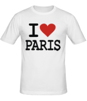 Мужская футболка I love Paris фото