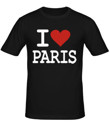 Мужская футболка I love Paris