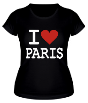 Женская футболка I love Paris фото