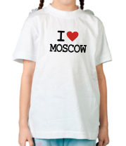 Детская футболка I love Moscow фото