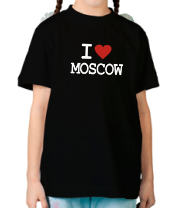 Детская футболка I love Moscow фото