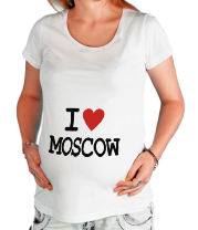 Футболка для беременных I love Moscow фото