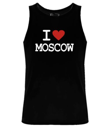Мужская майка I love Moscow
