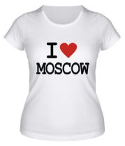 Женская футболка I love Moscow фото