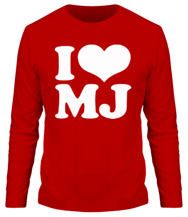 Мужская футболка длинный рукав I Love MJ