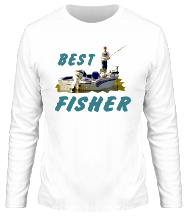 Мужская футболка длинный рукав Best Fisher
