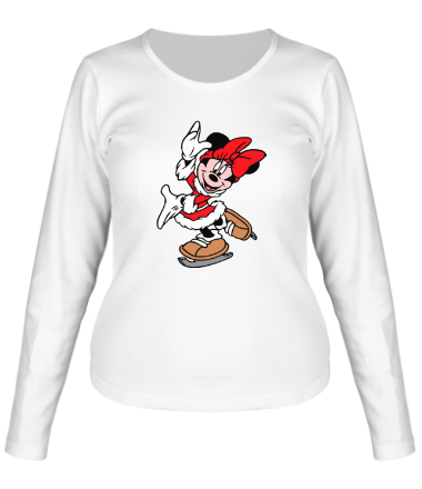 Женская футболка длинный рукав Minie Mouse