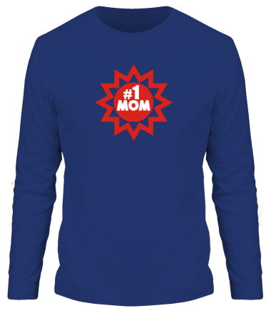 Мужская футболка длинный рукав Мама #1