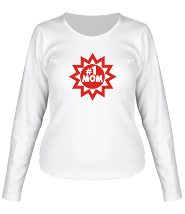 Женская футболка длинный рукав Мама #1