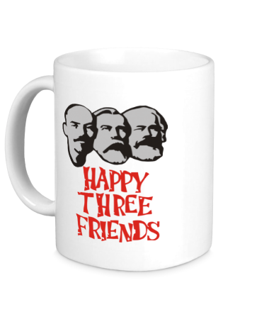 Кружка Happy Three Friends - Ленин Маркс и Энгельс