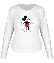 Женская футболка длинный рукав Микки Маус фото