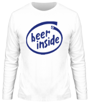 Мужская футболка длинный рукав Beer inside фото