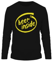 Мужская футболка длинный рукав Beer inside фото