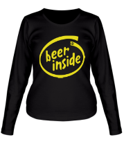 Женская футболка длинный рукав Beer inside фото