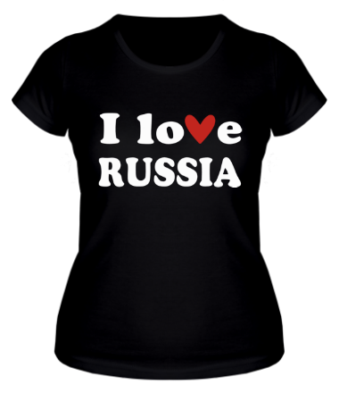 Женская футболка I love Russia