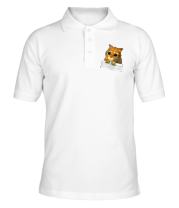 Мужская футболка поло Котёнок с зачёткой