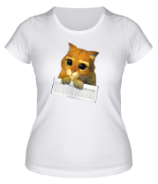 Женская футболка Котёнок с зачёткой фото